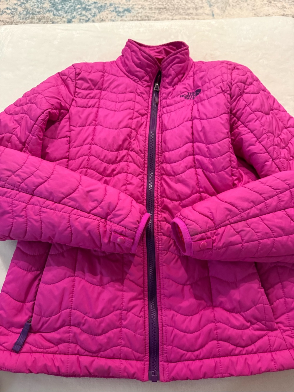The North Face Puffer Jacket Womens Medium Magenta Quilted